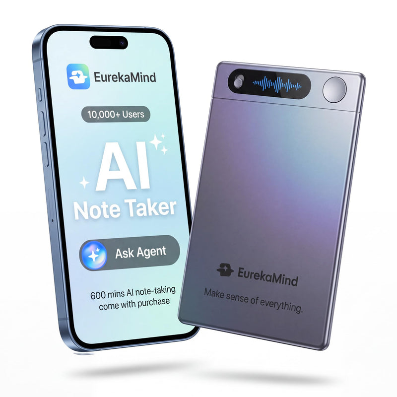 AI Voice Recorder with Transcription, AI Summary, Speaker ID, Noise Reduction, 64GB Memory, 138 Languages, App Control, for Meetings, Calls, Lectures, Interviews, Lite