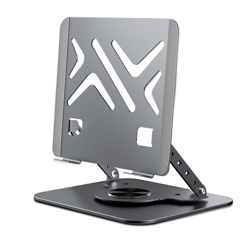 Tablet Stand, 360-degree Rotating Desktop Stand, Dual-arm Adjustable Aluminum Desktop Stand, Compatible with 4-16 inch iPads, Surface Tablets, and Portable Monitors.