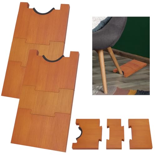 FREEBLOSS 4 Set Adjustable Wood Couch Wall Spacers – Thickened Headboard Stoppers & Furniture Gap Wall Protectors for Bed, Sofa, Cabinet, Chair (8.7"x4.7"x0.6")