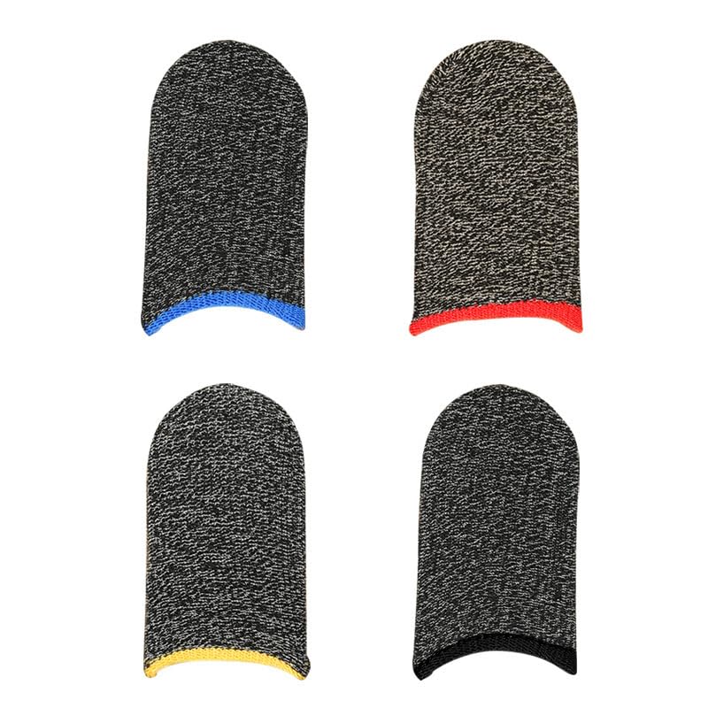 Carbon Fiber Gaming Finger Sleeves 20 Pcs, Anti-Sweat Touch Screen Gloves (red) | Breathable carbon fiber material prevents sweat and mistouches, high sensitivity for all touchscreens red