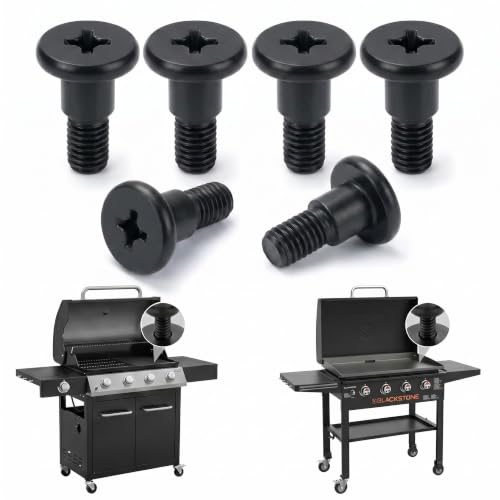 6 Pack Short M6 Step Bolt Fit for Black-Stone Gas Griddle with Side Shelve