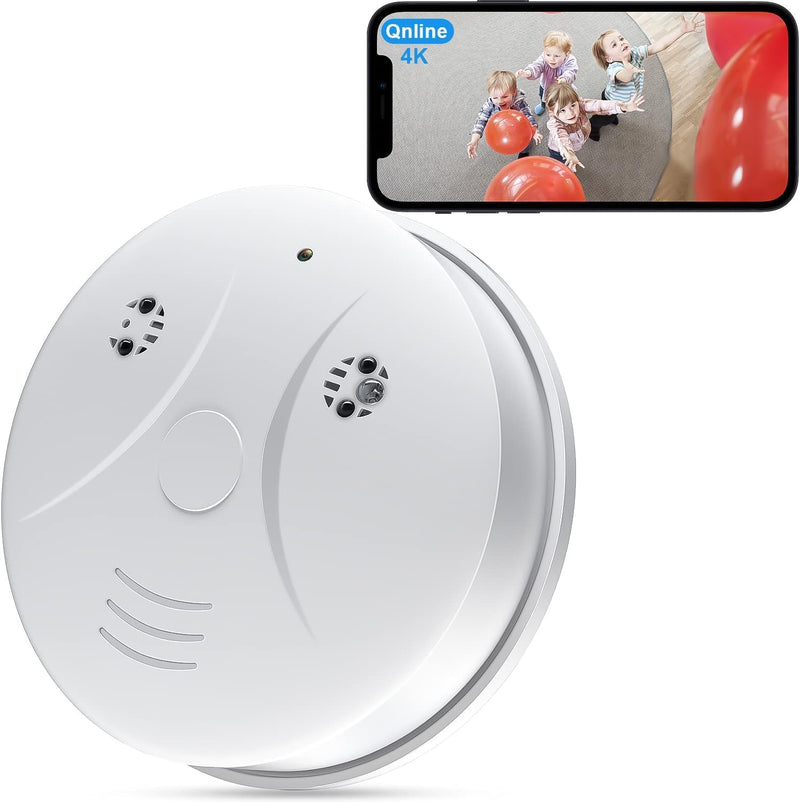 HD 1080P Hidden Camera Smoke Detector WiFi Cameras Wireless Small Spy Nanny Cam with Motion Detection, Surveillance Indoor Camera for Home Security No Audio