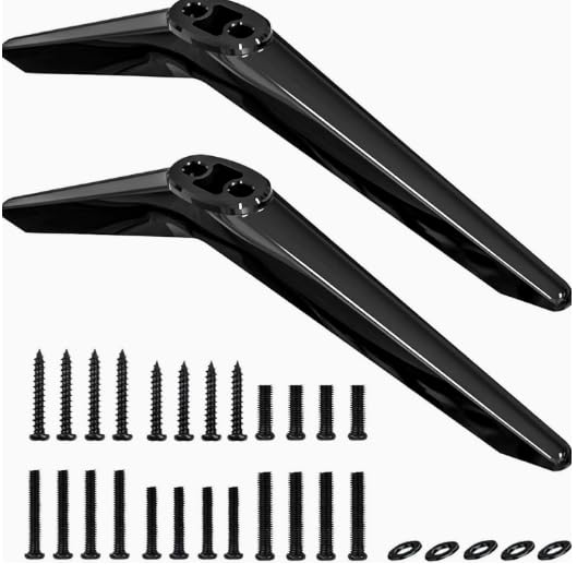 Replacement TV Stand Legs Compatible with Element Roku 300/400/450 Series, Fits 24 32 43 50 55 65 Inch TVs, Anti-Slip Stable Base with Complete Hardware Kit