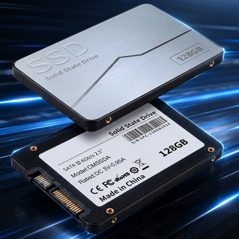 128GB SSD SATA III 2.5 Inch Internal Solid State Drive – Read Speed Up to 550MB/s, Upgrade for Desktop PC, Laptop, Notebook – Faster Boot, App Loading & File Transfer(Style-G)