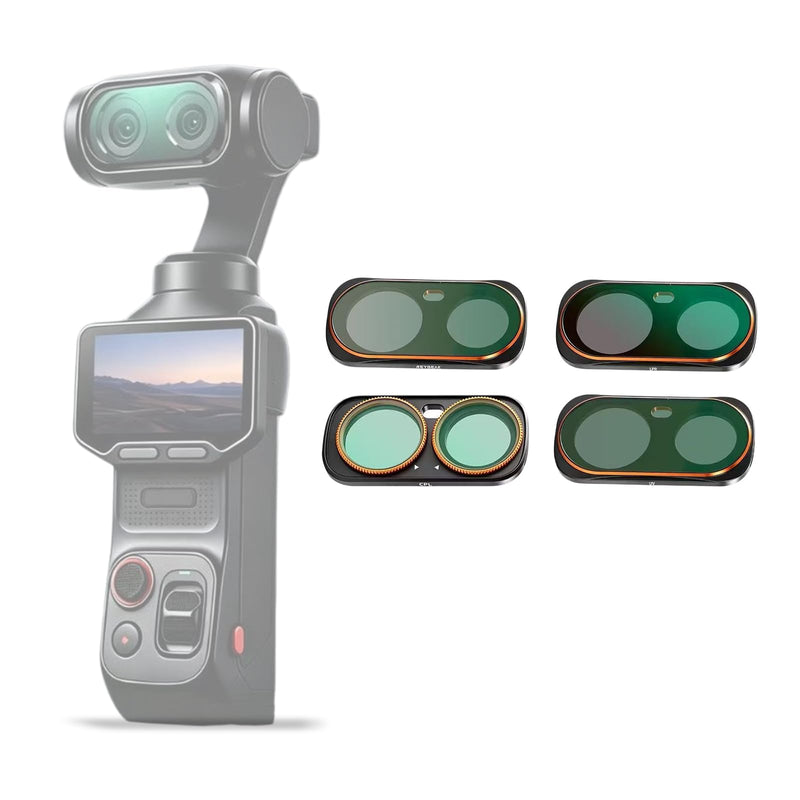Magnetic Lens Filters Set for Insta360 Luna Ultra(AdjustableCPL, UV, 1/4 Black Mist/LPR)