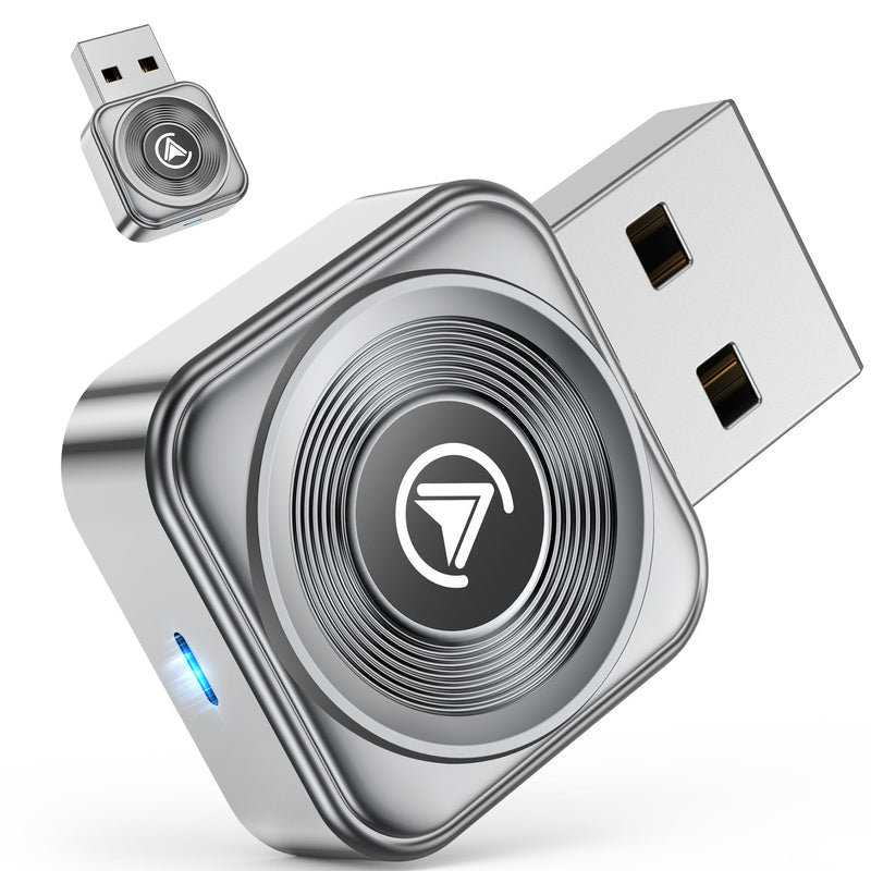 Wireless CarPlay Adapter—Ultra Mini(60% Reduced Size),2026 2-in-1 Android Auto Adapter, 3X Automatic Connection Navigation, Plug and Play, Compatible with iOS 10+, Android 11+