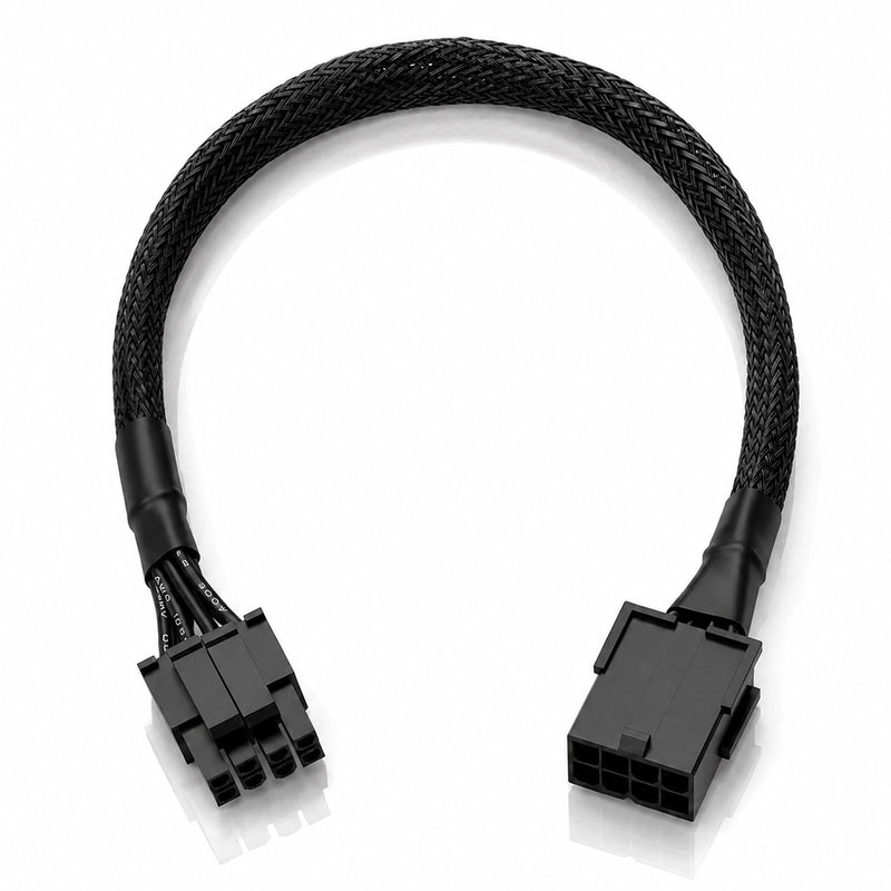 8 Pin CPU Power Adapter PCIe 8 Pin Female to CPU 8pin (4+4) Male | 30cm 8 Pin Connector Adapter Converter Sleeved Cable