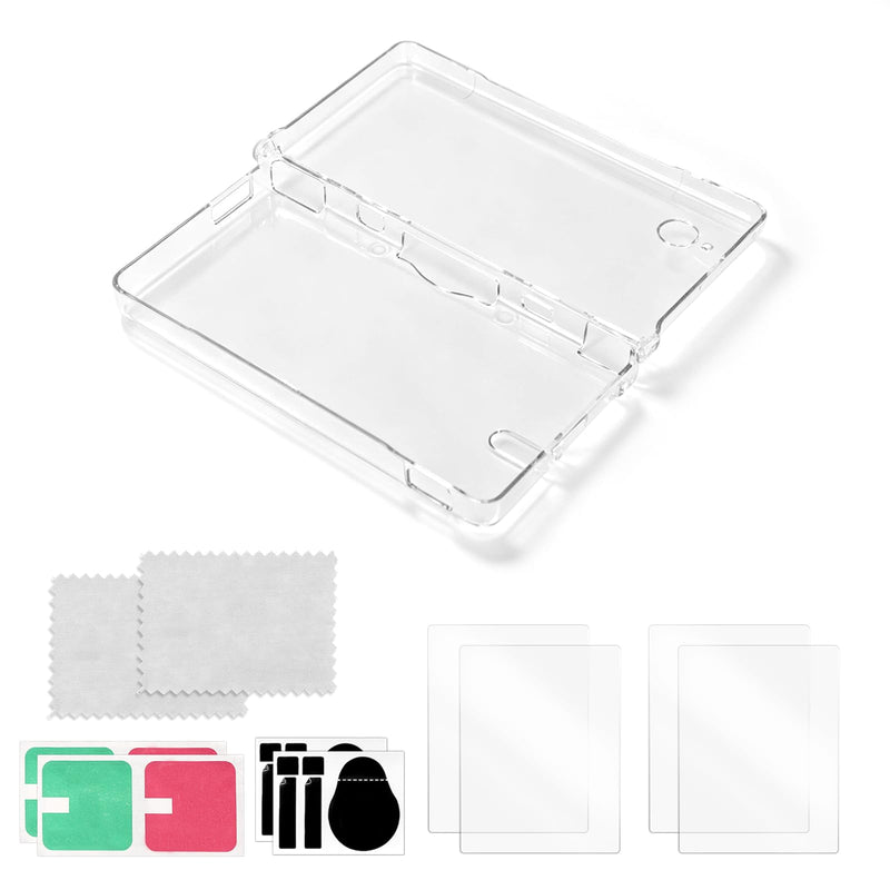 Gosknor Clear Hard Shell Protective Case, Shell Replacement for DSi/NDSi | Transparent Hard Shell Case Cover Durable Case Accessories Replacement Parts Compatible with DSi/NDSi