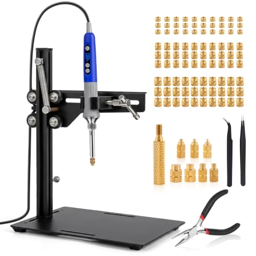 Vertical Heat Set Insert Tool with 80W Soldering Iron for 3D Printing