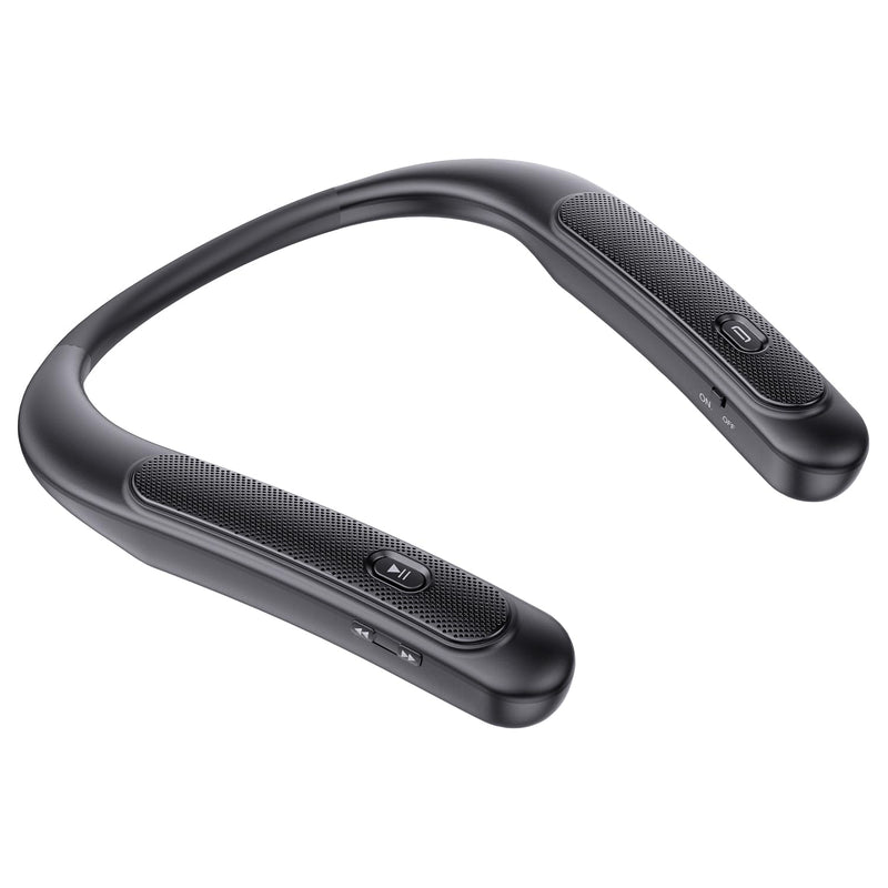 Gardway Neckband Bluetooth Speaker, Wireless Wearable Bluetooth Speaker | 3D Stereo Sound, 12 Hrs Playtime, 78g LightWeight, USB Rechargeable, Portable Neck Speakers for Home, Office and Outdoors