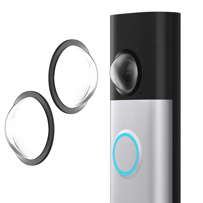 Lens Guard for Ring Battery Doorbell/Plus/Pro, Lens Protector Removable PC Protective Lens Cover for Battery Doorbell/Plus/Pro Accessories (2 pcs)