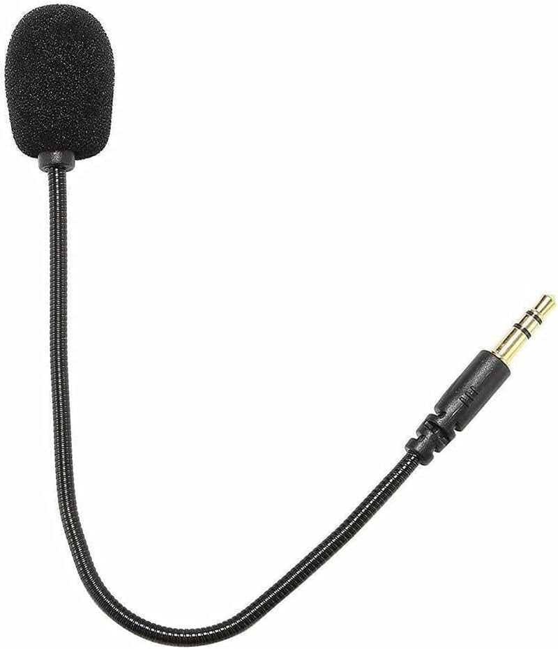 Headset Microphone, 3.5mm Plug, Adjustable 360 Degrees Bendable Jack, Black, for Gaming Headsets, Mic Headsets Accessories