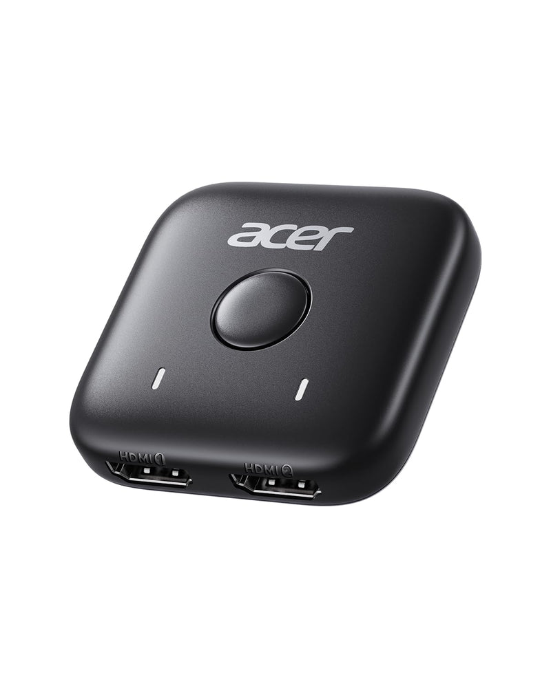 Acer HDMI Switch 2 in 1 Out, 4K60Hz Bidirectional 1 in 2 Out Video Switcher | Multi Port Adapter with HDR 3D HDCP Dolby, Monitor Switch for 2 Computers, AB Selector Box for TV Laptop Roku Gaming Consoles Black