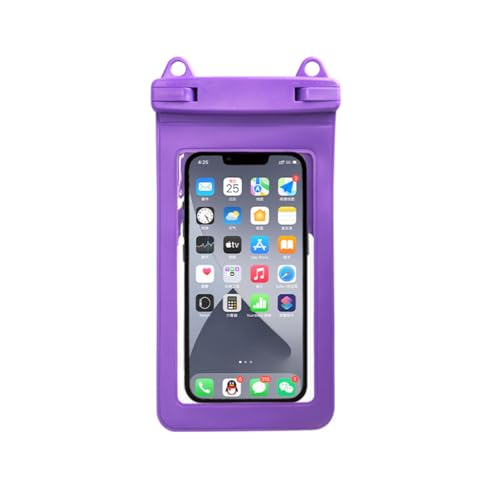 Waterproof Phone Pouch, IPX8 Waterproof Phone Case for iPhone 17/16/15/14 Pro Max, Cell Phone Dry Bag for Beach & Cruise Essentials, Touch Screen, Lanyard Included, (Fits Up to 7.5”) (Purple) Purple