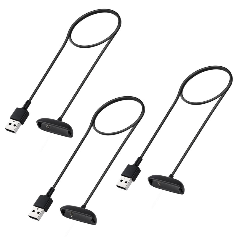 3 Charger for Fitbit Inspire 3, 3.3ft Charger Cable Replacement | Black Total length 100cm/3.3ft ABS & Copper USB Charging Cord Compatible with Fitbit Inspire 3 fitness tracker Accessories