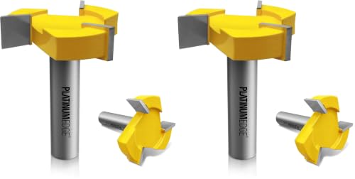 PLATINUMEDGE Spoilboard Surfacing Router Bit, 1/2-Inch Shank 2-Inch Cutting Diameter, Slab Flattening Router Bit Planing Wood Planer Bit (Carbide) (Pack of 2) 1 Piece - 1/2 Inch Shank (Pack of 2)