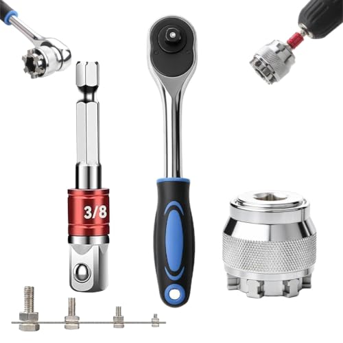 Universal Socket Wrench Tool with handle: Adjustable Socket Adapter
