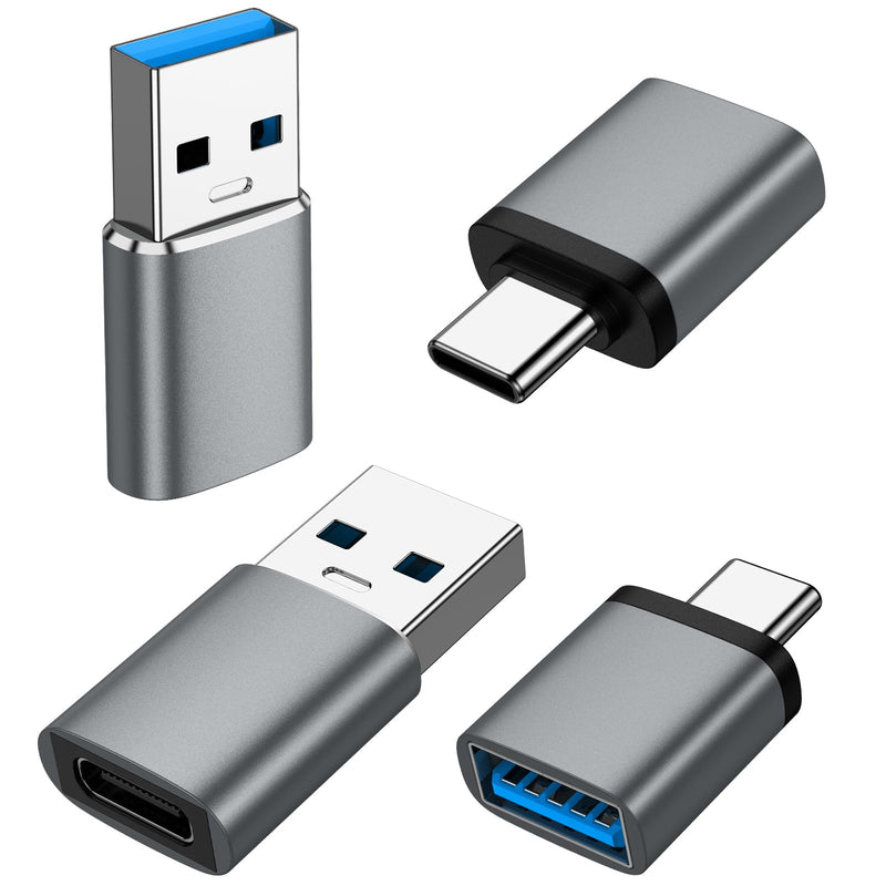USB to USB C Adapter & USB C to USB Adapter,5Gbps Type C OTG Adapter 4Pcs | for Samsung Galaxy A57 A37 S26 Ultra S25 Edge S24 Z Flip7 Z Fold7 A17 A16 A26 A36 A56 A55 A35 A25 A15,iPhone 17/16/15