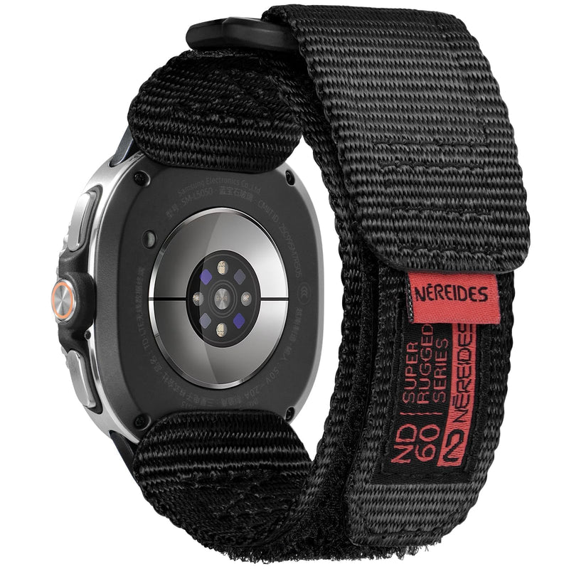 Nylon Band Compatible with Samsung Galaxy Watch 9/8/8 Classic | Breathable Sport Replacement Strap Compatible with Galaxy Watch 9 8 44mm 40mm/8 Classic 46mm for Men Women, Black