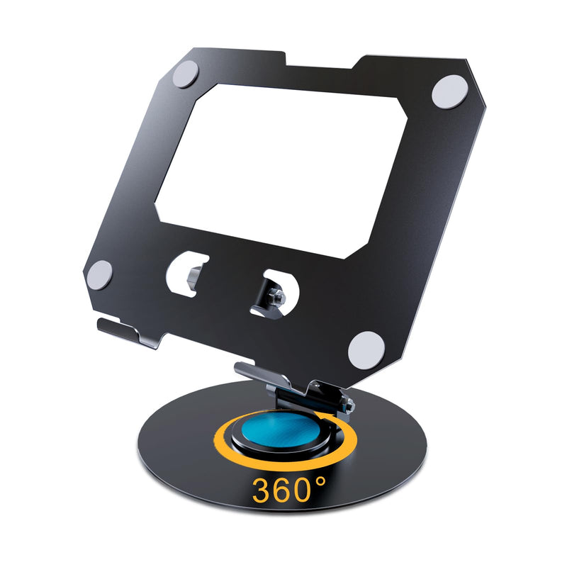 Adjustable 360-Degree Rotating Tablet Stand, Tablet Desktop Stand | Compatible with 16-Inch Tablets, Black
