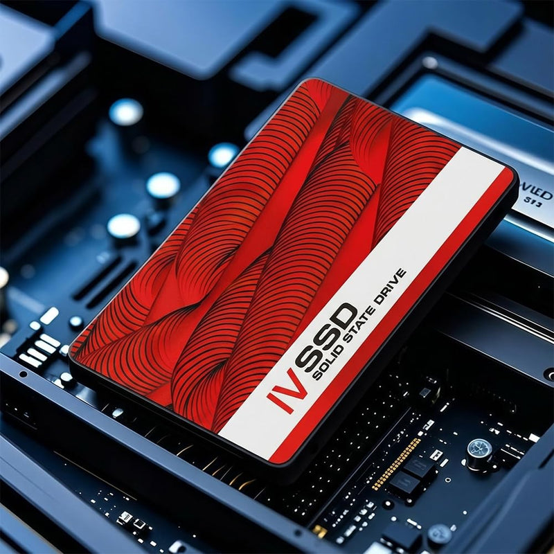 128G 2.5 Inch SATA III Internal Solid State Drive SSD, PC Upgrade (Read Speed up to 550MB/s) for IT Pros, Creators, Everyday Users, Red
