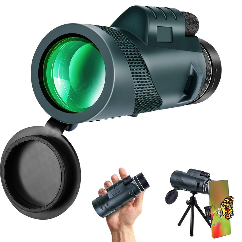 80×100 monocular Telescope with high Magnification and high Definition | Equipped with a phone adapter, it delivers an excellent experience for birdwatching, camping and other outdoor activities.