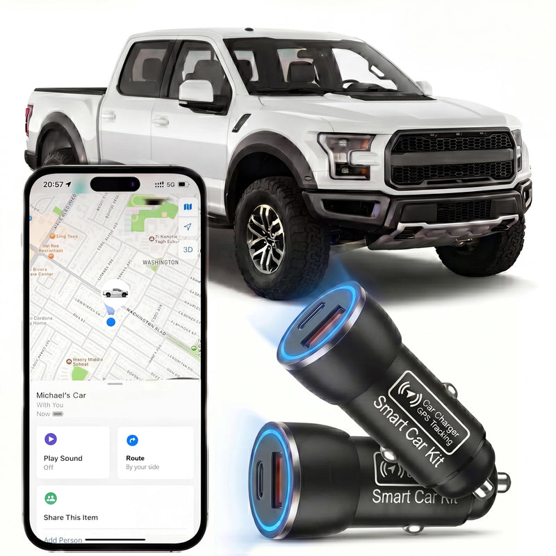 GPS Tracker Devices for Vehicles with Charging Port | Undetectable Real-Time GPS Car Trackers for Anti-Theft & Location, No Monthly Fee/No SIM Card, Family& Fleets（iOS Only） Matte black