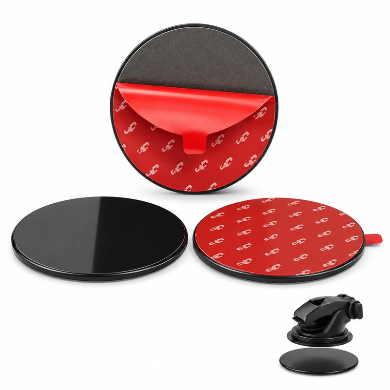 3Pcs Car Dashboard Pad Mounting Disk Set For Phone Holder,Dash Mount | 3.2" Dash Cam Adhesive Replacement,Dash Cam Sticky Pads FOR ,Gps Holder - Flexible & Heat-Resistant,For Flat & Curved Surfac