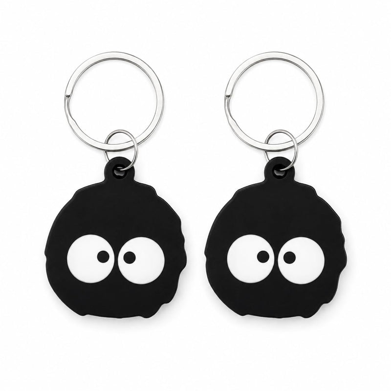 EVINOO Silicone Holder Case Compatible with Apple AirTag (2 Pack) with Keychain Ring