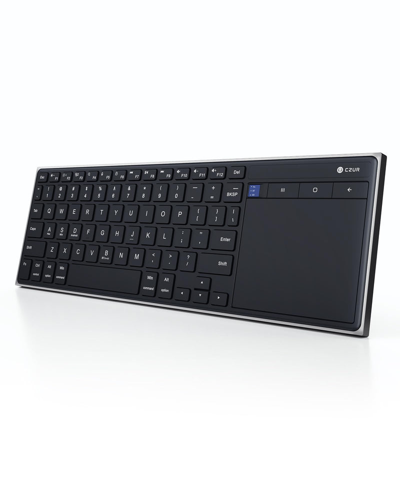 CZUR K5S Bluetooth Keyboard with Touchpad, Wireless & Wired Keyboard | Rechargeable Keyboard with Trackpad for PC/Laptop/Tablet/Phone, Portable Keyboard, for Windows/Mac/Android/iOS