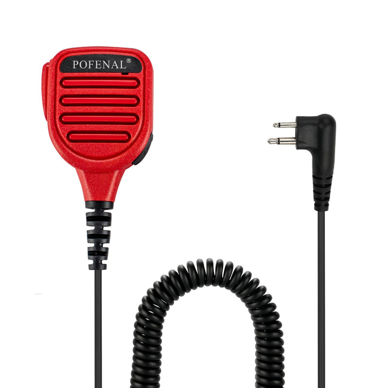 Waterproof 2 Pin Mic for Motorola Radios R2 BPR40D BPR40 CP100D CP200D CP200 CP185 CLS1410 CLS1110 DLR1060 RDU4100 RDU4160D RMU2040 RMU2080D CLS DTR RDU RMU 1 Pairs