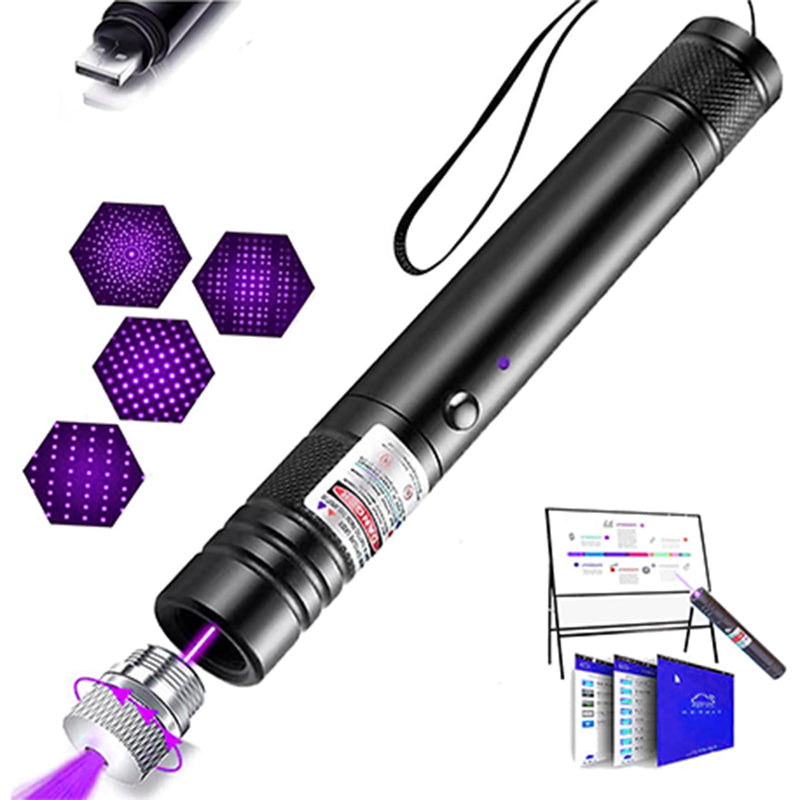 Purple USB Laser Pointer for TV LED LCD Screen Demo Outdoor Construction Exploration Purple