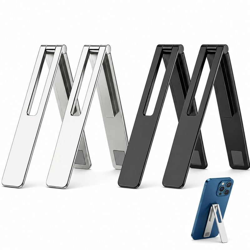 4 Pack Adjustable Phone Kickstand Attachment For Iphone 16/Plus/Pro/ProMAX | Vertical And Horizontal Aluminum Kickstand For Phone,Phone Kickstand for Iphone 15/14/13/12 Samsung Series(Black,White)