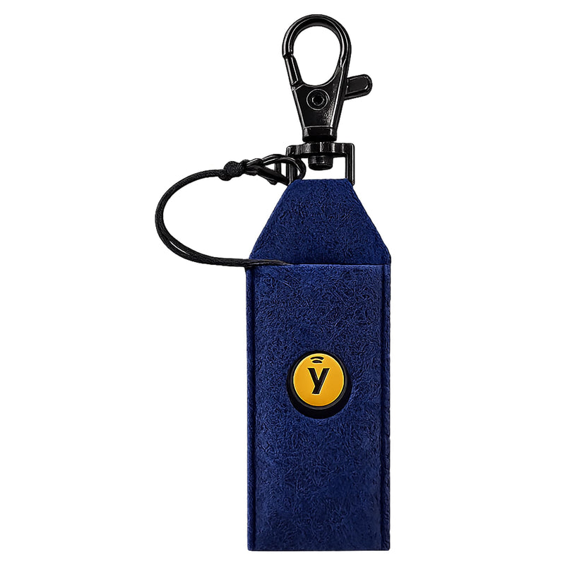 Felt Case for YubiKey, Keychain Holder,Compatible with YubiKey 5C NFC-5 NFC | YubiKey Felt Sleeve Case with Keychain Clip, Soft Felt, Navy Blue