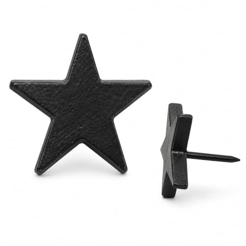 1.5”- STAR Clavos Nails | Hand Forged Iron Black Decorative Hardware Doors Gates Beams Furniture Rustic Old World Farmhouse Accent (5) 5