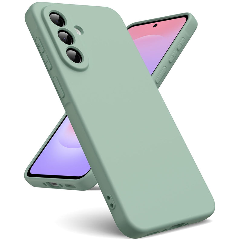 Suitable for Samsung Galaxy A37 5G Phone Case [Liquid Silicone Cover] [Microfiber Interior] Rubber Silicone Gel TPU Liquid Shockproof Case for Samsung Galaxy A37 5G - Match Matcha Green