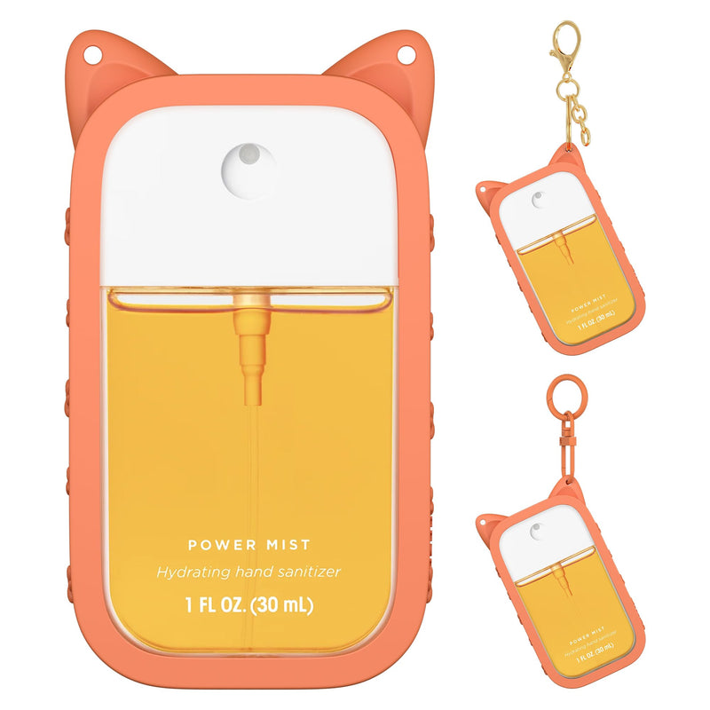 Sonnorel Silicone Case Compatible with Touchland Hand Sanitizer Spray (Fit for 1 FL OZ/30 mL Ver) Light Orange