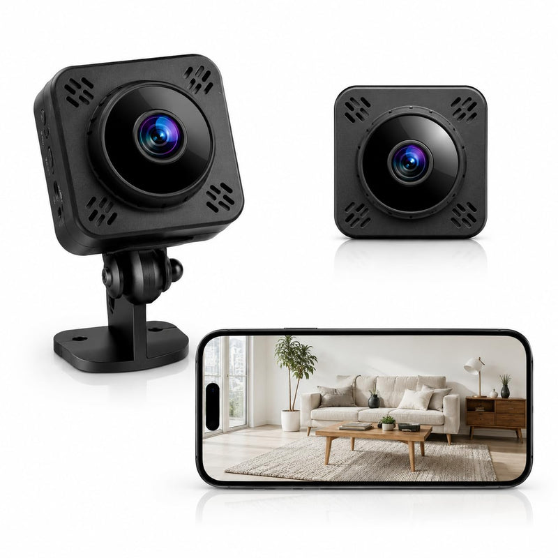 1080P Mini WiFi Camera, Compact Indoor Camera with Night Vision, Motion Detection, App Control, Supports Cloud and SD Card Storage