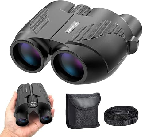 20x25 High Powered Binoculars for Adults,Compact HD Waterproof Durable and Clear BAK4 Prism FMC Lens,Suitable for Bird Watching,Sightseeing and Outdoor Sports,Black Black