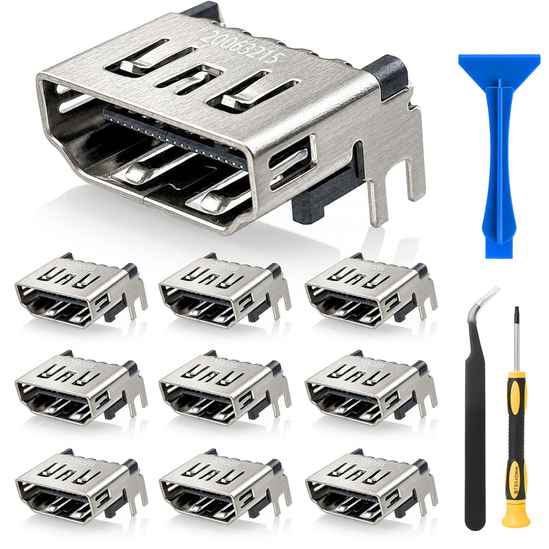 10 Pack Replacement Port for Sony PlayStation 5 PS5 Display Socket Jack Interface Connector Repair Kit