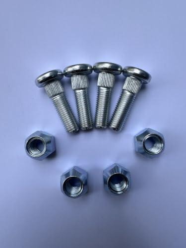 85-1024 Wheel Hub Bolt Studs # 90114-10013 & Lug Nuts Replacement for 2004-2013 Yamaha Rhino 450 660 700 UTVs Rear