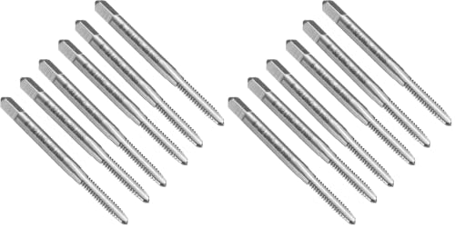 uxcell 6pcs Straight Flute Thread Tap, 6-32 UNC Screw Threading Tapping Tool Thread Milling Machine Taps, High-Speed Steel 6542 (HSS 6542) (Pack of 2) 6-32 UNC (Pack of 2)