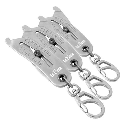 LABEAR Bolt Size Finder Tool Keychain, SAE Metric Nut & Bolt Gauge (Pack of 3) 8-25mm Size Identifier Gauge (Pack of 3)