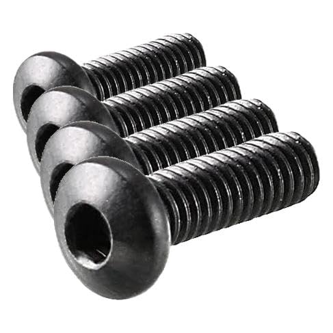 uxcell M2.5x8mm Thread Button Head Hex Socket Cap Screw Bolt 100pcs (Pack of 4) M2.5 (Pack of 4)