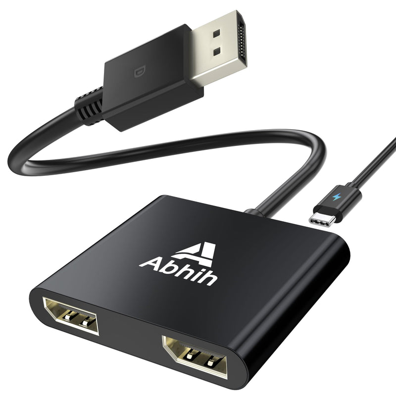 DisplayPort to Dual DisplayPort Adapter, DisplayPort Splitter 1 in 2 out | DP 1.4 MST Hub, DP Splitter for Dual Monitors SST/MST Extended Display, for PC/Laptop/Desktop Graphics Card with NVIDIA AMD