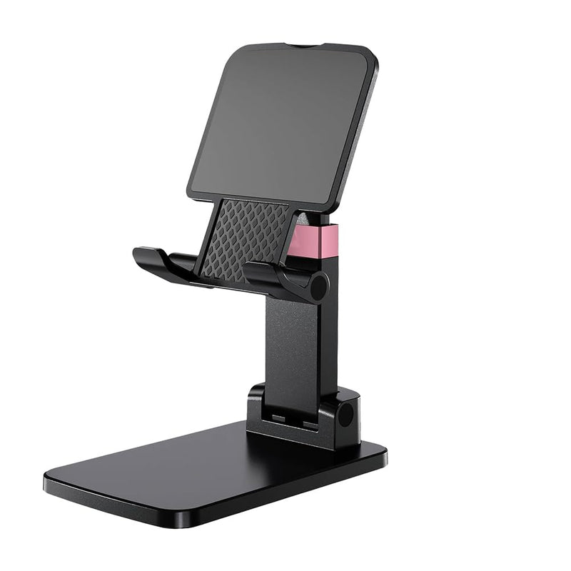 Phone Stand for Desk | Adjustable, Foldable Holder, Stable Base, Non-Slip Design, Compatible with iPhone, Android Phones and Tablets