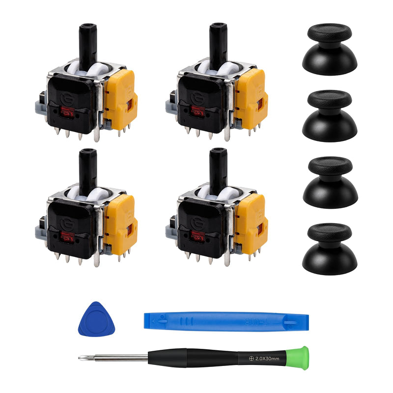WCDZSU 10 Pack Hall Effect Joystick and Thumbsticks Cap for PS4 Controller | Hall Effect Analog Sticks Sensor Module Replacement for DualShock for PlayStation 4 with Conrtoller Repair Tools