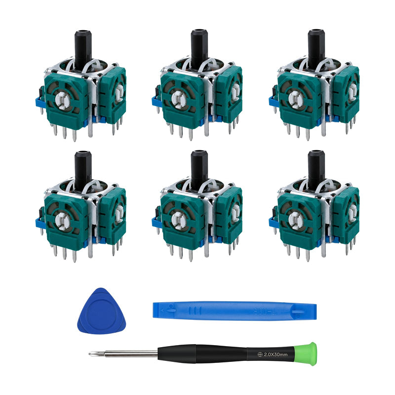 WCDZSU 6 Pcs 3D Analog Joystick Replacement for DualShock PS4 Controller | Stick Sensor Module High Precision Anti Stick Drift Joystick Replacement for PlayStation 4 with Repair Tool Kit