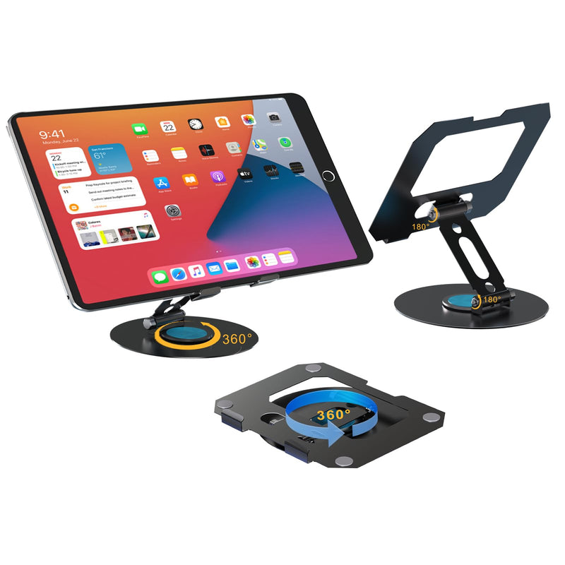 360 Rotating Tablet Stand, Heavy Duty Metal Cradle for 16" Tablets