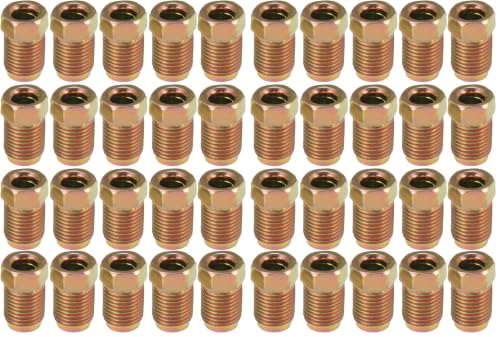 X AUTOHAUX 20pcs M10x1.0 Threads Brake Line Nut Fittings for 3/16" Steel Brake Line Tubing for Car (Pack of 2) M10x1.0 (Pack of 2)